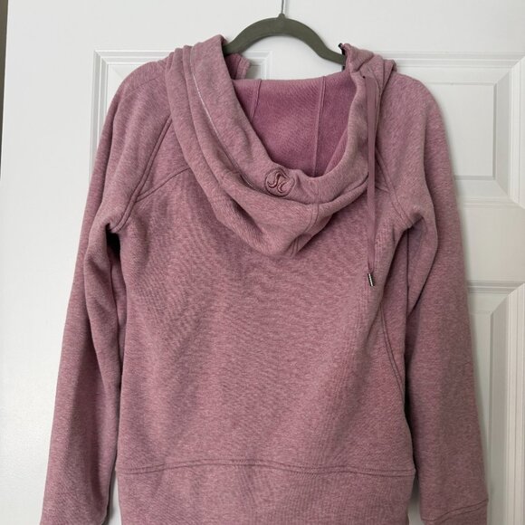 Lululemon Scuba Hoodie Jacket Light Cotton Fleece Heathered Velvet Dust Size 6 - Picture 5 of 5